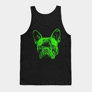 Green French Bulldog Tank Top